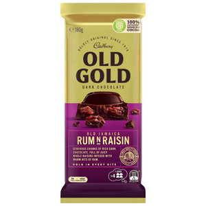 CADBURY OLD GOLD DAIRY MILK JAMAICAN CHOCOLATE 180GM