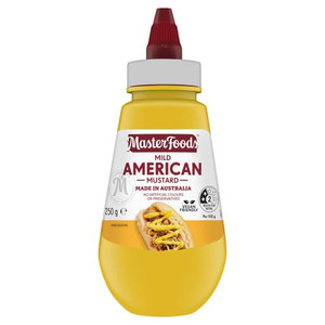 MASTERFOODS MILD AMERICAN MUSTARD 250GM