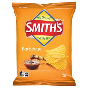 SMITHS BBQ CRINKLE CUT POTATO CHIPS 170GM