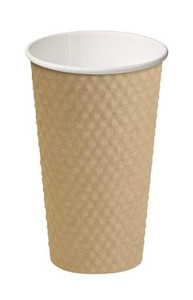 CAST AWAY CUP DIMPLE PAPER HOT CUPS BROWN (CA-DMPL16-BRN) 460ML