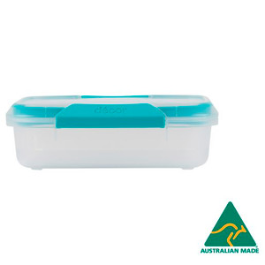 DECOR OBLONG CONTAINER WITH CLIP LIDS 600ML