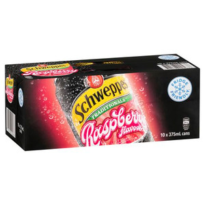 SCHWEPPES TRADITIONAL RASPBERRY CANS 10X375M