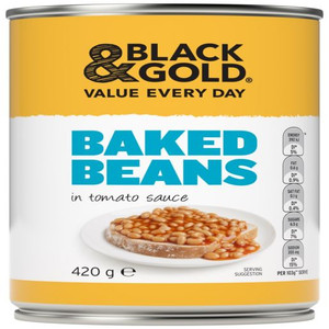 BLACK & GOLD TOMATO SAUCE BAKED BEANS 420GM (Carton of 12)