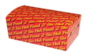 CAST AWAY HOT FOOD 2 GO LARGE CARDBOARD SNACK CONTAINER (CA-LSBX-HF2G) 50S