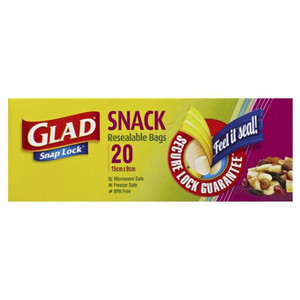 GLAD SNAP LOCK BAGS MINI PACK 20S (Carton of 12)