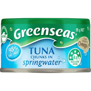 GREENSEAS TUNA IN SPRINGWATER 95GM (Carton of 12)