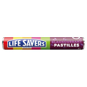LIFE SAVERS BLACKCURRENT PASTILLES 34GM (Carton of 24)