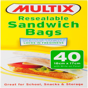 MULTIX QUICK ZIP SANDWICH BAGS 40S (Carton of 12)