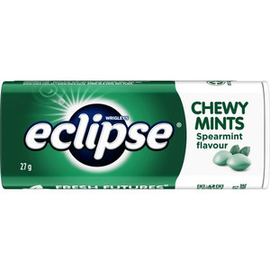 WRIGLEYS ECLIPSE SPEARMINT CHEWY MINTS 27GM (Carton of 20)