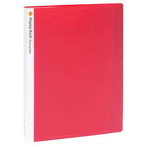 MARBIG NON-REFILLABLE DISPLAY BOOK 40 POCKET RED