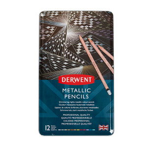 DERWENT PROFESSIONAL PENCIL METALLIC TIN 12