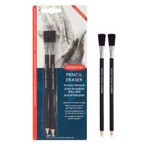 DERWENT ERASER PENCIL AND BRUSH PK2