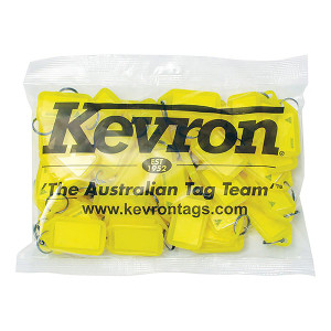 KEVRON ID5 KEYTAGS FLURO YELLO BAG 50