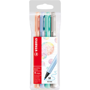 STABILO POINTMAX FINELINER ASSORTED PK4