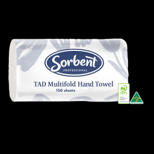SORBENT PROFESSIONAL MULTIFOLD TAD HAND TOWEL 1PLY 150s Ctn20