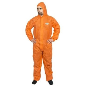 Genuine High Calibre Disposable Coveralls SMS Type 5-6 Orange Large