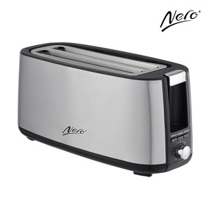 Nero 4 Slice Long Toaster Stainless Steel, Each