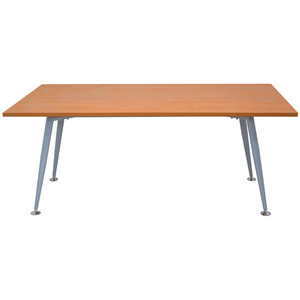 Rapidline Rapid Span Meeting Table 1800W x 900D x 730mmH Cherry Top Silver Frame