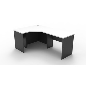 Rapidline Rapid Worker Corner Workstation 1200/1800W x 600D x 730mmH White And Ironstone