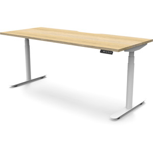 Rapidline Halo+ Single Sided Workstation 1500W x 750D x 1270mmH Oak/White