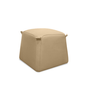 K2 Marbella Bulka Bag Square Ottoman Beige Genuine Leather