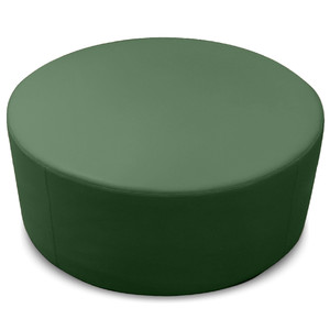 K2 Marbella Mawson Senior Round Ottoman 1000mm Diameter Green PU Leather