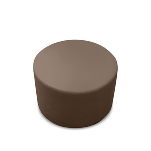 K2 Marbella Flinders Senior Round Ottoman Dark Brown PU Leather