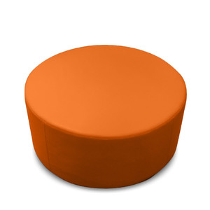 K2 Marbella Mawson Junior Round Ottoman Orange PU Leather