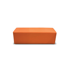 K2 Marbella Burke Senior Rectangle Ottoman 1120mmW Orange PU Leather