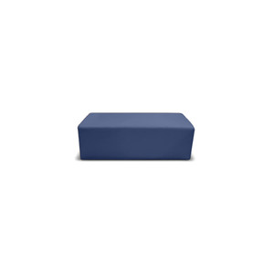 K2 Marbella Burke Junior Rectangle Ottoman 800mmW Blue PU Leather