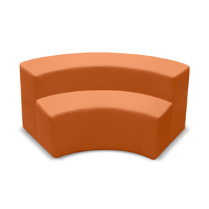 K2 Marbella Polo Concave 2 Seater Chair With Low Back 800W x 670D x 800mmH Orange PU