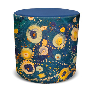 K2 Orange Dust Spectrum Eva Round Ottoman 450mm Diameter Ocean Blue