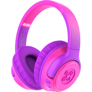 Moki Mixi Kids Volume Limited Bluetooth Headphones Pink and Purple