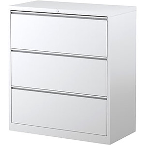 Steelco Lateral Filing Cabinet 3 Drawer 915W x 463D x 1015mmH Silver Grey
