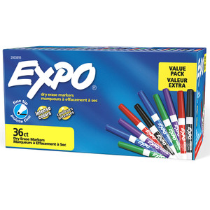 Expo Dry Erase Whiteboard Marker Fine Bullet Assorted Assorted Box of 36