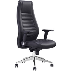 Boston High Back Executive Chair With Arms Black PU