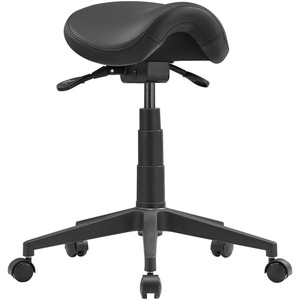 Cad Industrial Stool 530-640mmH Black PU