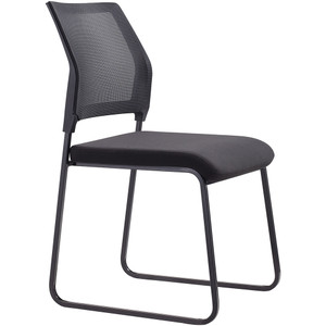 Neo Visitor Chair Mesh Back Black Fabric Seat