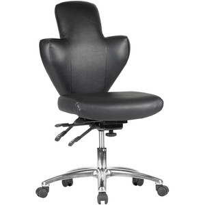 Siren Medium Back 4 Lever Multi Shift Chair Black PU