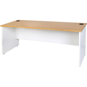 Logan Straight Desk 1800W x 900D x 730mmH White And Oak