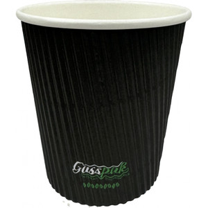 Gusspak 12oz (355ml) Double Wall Black Ripple Premium Hot/Cold Cup Box Of 500