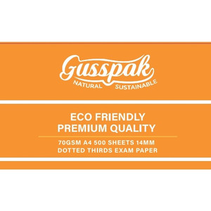 Gusspak Premium A4 500 SHEETS 14mm Dotted Thirds EXAM PAPER with margin FSC - Portrait