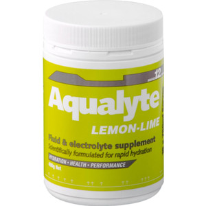 Aqualyte Electrolyte Powder Lemon Lime Flavoured Tub 480g, Box of 5