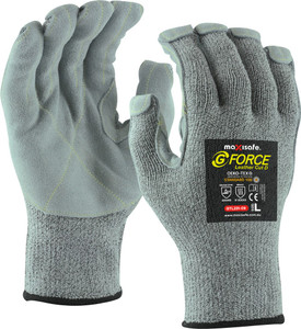 G-Force Cut D Glove With Leather Palm, Large Pair