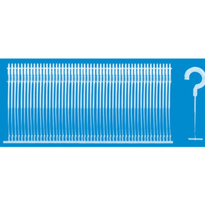 Attacher Hook Pin, PP, 25mm, 50pcs/clip, Transparent Carton of 5000