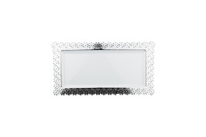 360mm x 157mm Heavy Duty Serving Platter With Silver Rim, Pack of 2