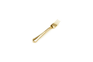 Shiny Heavy Duty Plastic Gold Forks Pack Of 12