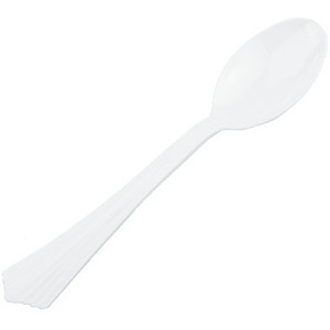 White Heavy Duty Spoon 173mm 24 Packs of 40 Total 960