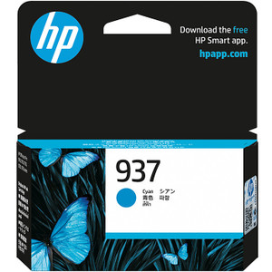 HP 937 Cyan Original Ink Cartridge - 800 Pages, Suits OFFICEJET PRO 9110/ 9120/ 9130/ 9720/ 9730