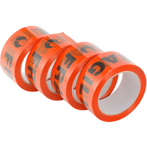 Fragile Packaging Tapes Red/Black Rolls 48mm x 75m, Carton of 36